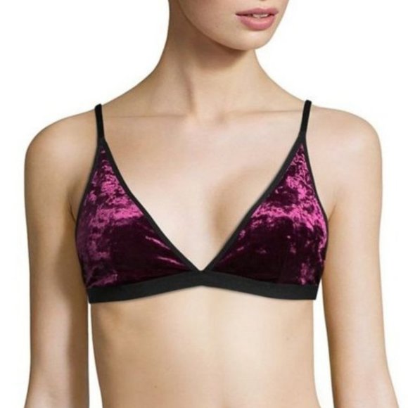 Sam Edelman Other - SAM EDELMAN Velvet Triangle Bra, sz M